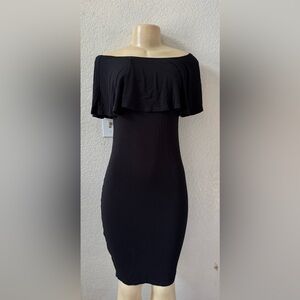 ASOS Black Off-Shoulder Mini Dress sexy prom party long